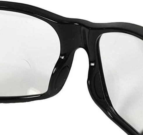 Crossfire CK7 Premium Safety Eyewear, Shiny Black Frame with Clear Lens...
