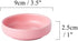Pink Paper Clips Holder Ceramic Paperclips Dispenser Round Binder Clips Holder Small Push Pin Storage Plate Elegant Desktop Organizer for School H...