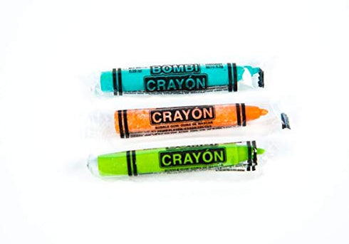 Bombi Crayon Mexican Chewing Gum 24 individually Sealed Packs in box...