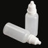 Clear 5ml/10ml/8ml/15ml/20ml/30ml/50ml White Plastic Empty Squeezable Dropper Bottles 50 Pcs Eye Liquid Dropper with Caps (20ml)...