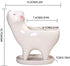 White Cat Ceramic flower pot cute animal basin cactus succulent plant basin table top balcony decoration (White Cat)...
