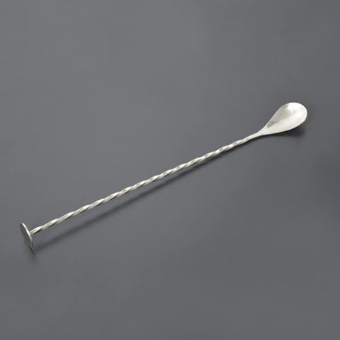 2 Pieces Cocktail Spoon Mixing Spoon Stirring Spoon Iced Tea Spoon Coffee Spoon Long Handle Bar Spoon Stainless Steel Spiral Cocktail Stirrer Coff...