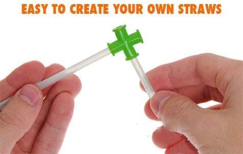 DIY Crazy Straws Make Your Own Straw, 30 PCS Build A Straws Kit DIY Pip Straws Connectors Reusable Silly Straws Crazy Funy Straws Great for Birthd...