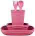 Re-Play Made in USA Toddler Dinnerware Set - 10 oz. Open Cup, 7" Flat Plate, 12 Oz. Bowl, Rounded Tip Fork and Deep Scoop Spoon - Dishwasher/Micro...