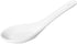 3 pcs Asia Porcelain Soup Spoon Ceramic Rice Spoons Chinese Won Ton Spoons for Home Kitchen Restaurant White...