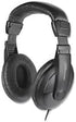 Cushion Stereo Headphones w/Vol Cntrl - Stereo - Black - Mini-Phone - Wired - 32 Ohm - 20 Hz 20 kHz - Over-The-Head - Binaural - Circumaural - 5.9...