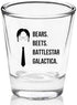 The Office Merchandise Shot Glass Gift Set - Prison Mike, Dunder Mifflin, & Bears Beets Battlestar Galactica - The Office Gifts for Men and Women...
