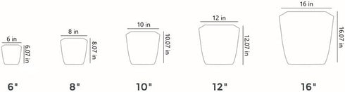 The HC Companies 6 Inch Aria Square Planter - Plastic Plant Pot for Indoor Outdoor Plants Flowers Herbs, Glossy Black...