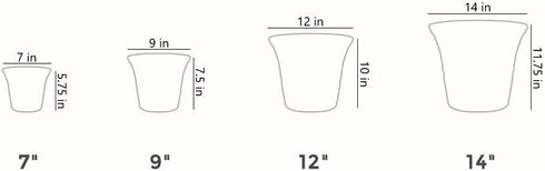 The HC Companies 9 Inch Sedona Round Self Watering Planter - Decorative Lightweight Plastic Plant Pot for Indoor Outdoor Plants Flowers Herbs, Sea...