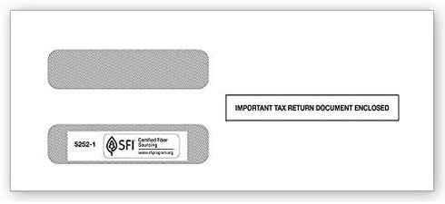 W-2 Tax Envelopes For 3-Up Horizontal, Double Window Security Envelope, 3 7/8 x 8 7/8"W-2 Tax Forms Pack of 25...