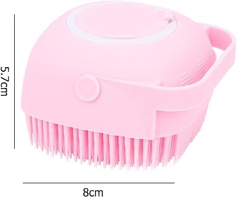 Dog Bath Brush Soft Silicone Dog Shampoo Brush | Pet Shampoo Massage Dispenser Dog Brush for Shedding Massage Dispenser Shower Brush for Short and...