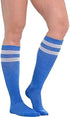 Blue Striped Knee Socks - Versatile One Size Fit - Ultimate Comfort & Style Socks Ideal For Athletics, Everyday Wear & Festive Parties - 1 Pair...