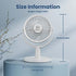 4 Speeds Strong Desk Fan with Elegant Apperance, Personal Portable Mini USB Fan, Quiet, 310 Degree Rotation, Detachable, Easy to Clean, Lightweigh...