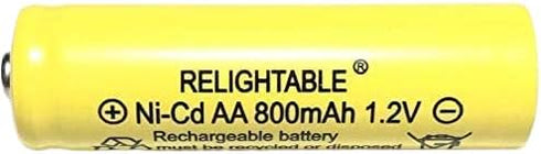 AA Size NiCd AA 800mAh 1.2V Rechargeable Batteries for Solar Lamp Solar Light (20-PCS AA 800mAh)...