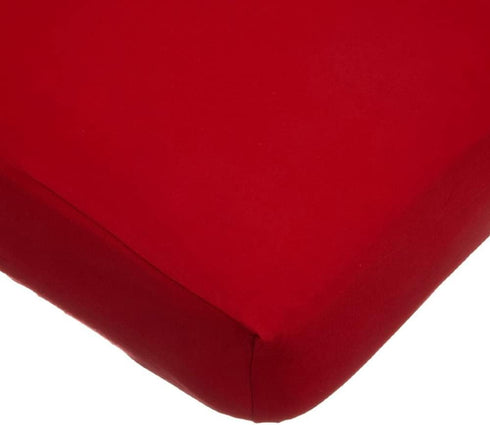 TL Care Supreme 100% Natural Cotton Fitted Crib Sheet 52" x 28", Enhanced Thickness for Soft, Breathable & Hypoallergenic Jersey Comfort, Red, Neu...