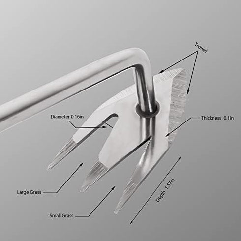 SWANSOFT Stainless Steel Weed Puller, Manual Hand Weeder Tool, Garden Weeding Tool for Yard...