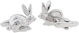 Easter Bunny Rabbit Pair Cufflinks in a Presentation Gift Box & Polishing Cloth...