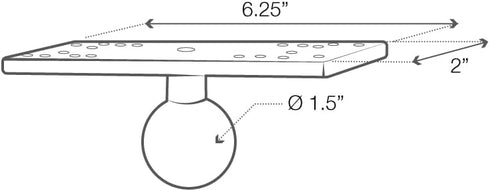 RAM Mounts Universal Marine Electronic Ball Adapter RAM-111BU with C Size 1.5" Components...
