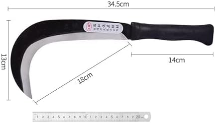Brush Clearing Sickle,Japanese Weeding Sickle with 7.08-Inch Carbon Steel Blade - Gardening/Farming/Landscaping Hand Sickle with Grip, BLACK, 3441...