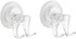 iDesign Plastic Power Lock Suction Bathroom Shower Hooks for Razor, Loofah, Wash Cloth, 2.25" x 2.25" x 2.5", Clear...