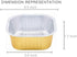 KEISEN square 4 2/5" Disposable Aluminum Foil Cups 300ml for Muffin Cupcake Baking Bake Utility Ramekin Cup 24/PK...