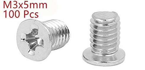XJS Computer PC Case 2.5-inch HDD M3x5mm Flat Phillips Head Hard Drive Screw 100pcs...