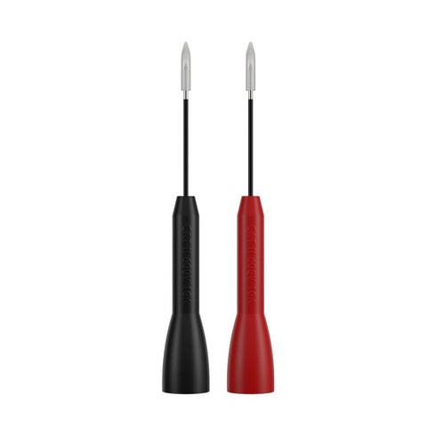 2Pcs Black and Red Multimeter Needle Probe Pins, Extendable Needle Probe Set Non-Destructive Piercing Needle Probe Tip Adapter for 2mm Test Probes...