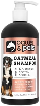 6-in-1 Dog Shampoo and Conditioner for Itchy Skin, Made in USA - 20oz Vet Formula Natural Medicated Best for De-Shedding, Itch Relief, Smelly Odor...