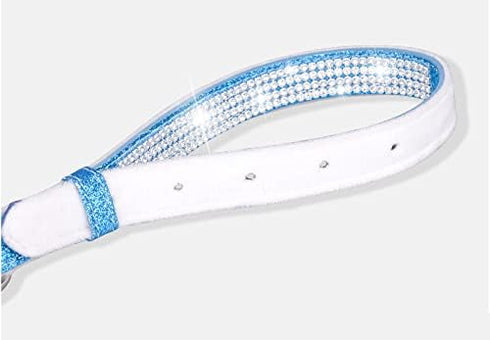 Rhinestone Dog Collar, Cute Dazzling Sparkling Leather Dog Cat Rhinestone Collar Crystal Diamond Pet Dog Puppy Collar (M:27-35CM, Hot Pink-1)...