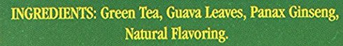 Hawaiian Islands Tea Company Guava Ginseng Green Tea, All Natural - 20 Teabags (1 Box)...