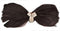 Expo International Feather Bow Brooch Pin Crystal Gems Hair Accessory, Brown...