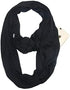 Infinity Loop Scarf for Women, Convenient Black Lightweight No-PillingTravel Scarf With Hidden Zipper Pocket, Neck Wrap Suitable For Daily Traveli...