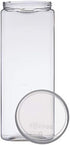 Silicook Clear Plastic Jar, Set of 3-40oz, Square Shaped, Transparent, Food Storage Container, Kitchen & Household Organization for Dry goods, Spi...
