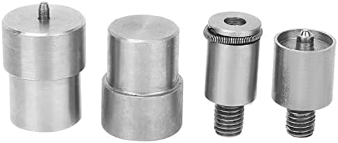 Snap Buttons Dies Set, Pack of 4 Stainless Steel Pressing Machine Button Die Replacement Kits for 651633/831 Buttons, Suitable for 12mm 15mm 21.5m...