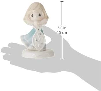 Precious Moments May Hope Comfort You Girl Leanning on Fish Sculpture Bisque Porcelain Figurine 172014...