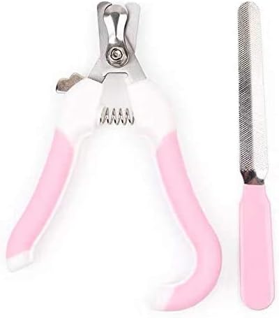 Pet Nail Clippers and Trimmer with Free Nail File Sturdy Non Slip Handles Professional Safety Guard to Avoid Over-Cutting for Cat Dog Puppy Rabbit...