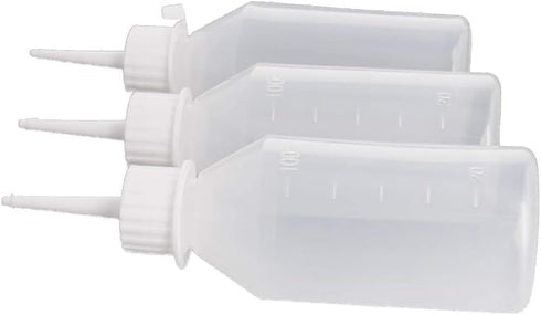 Utoolmart 3pcs Squeeze Bottle 100ml Plastic Glue Oil Bottle Wash Bottles for DIY Label Tattoo...