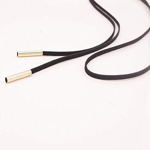 Kercisbeauty Summer Boho Black Velvet Long Rope Choker Necklace with Silver Gold Pendant for Women Girls Party...