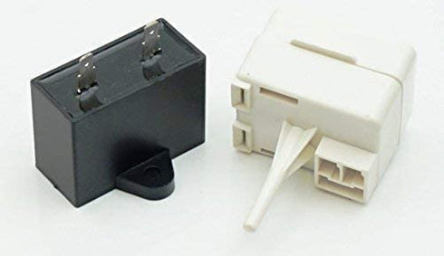 Exact Fit Refrigerator Start Relay Capacitor for Whirlpool, KitchenAid & Kenmore - Replaces W10416065, PS8746522, 67003186. Model: W10613606