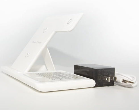 Qi Wireless Fast Charging Stand 3 in 1 Fast Wireless Charger Compatible with Multi-Devices W/Wall Connector...