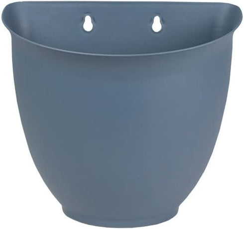 The HC Companies 8 Inch Garden Wall Planter - Plastic Hanging Plant Pot for Indoor Outdoor Flowers, Herbs, Slate Blue...