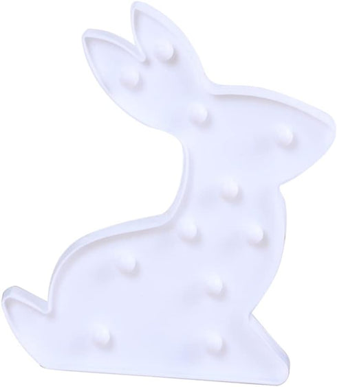 Rabbit Marquee Sign Easter Lights, Bunny Neon Sign, Decorative Bunny Night Light, LED Lighted Easter Bunny Marquee Wall Sign for Bedroom Cafe Part...