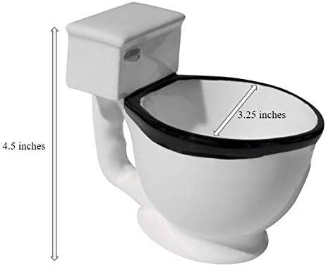 Evelots Toilet Mug Coffee Cup - Funny Gag Gift - Novelty Ceramic Candy Dish (10 Oz)...