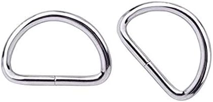 DNHCLL 50 Pcs 1/2 Inch Metal Nickel Plated Multi-Purpose D Ring,for Hardware Bags Ring Hand DIY Accessories...
