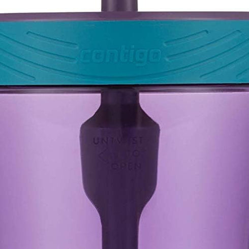 Contigo Kids Spill-Proof 14oz Tumbler with Straw and BPA Free Plastic Eggplant...