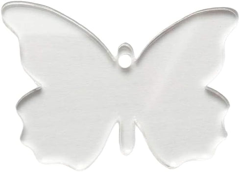RUIXUAN 15PCS Of Blank Clear Acrylic Butterfly Key Chains Easter Party Gift Laser Cut (2.5")...