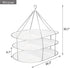Looca 3-Tier Folded Mesh Clothes Hanging Dryer Sweater Drying Rack 30.3" L * 24.5" W*30.7" H...