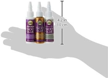 Aleene's TACKYPK-25803 Try Me Size Tacky Pack .66oz 3/Pkg, Original, Fast Grab & Quick Dry...