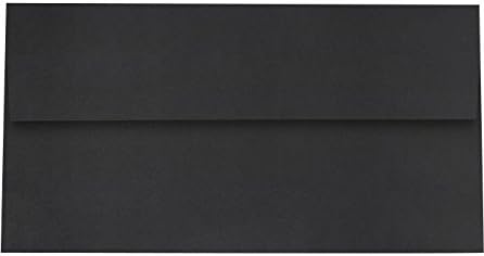 LUXPaper #9 Slimline Invitation Envelopes | Peel & Press | 3 7/8" x 8 7/8" | Midnight Black | 80lb. Text | 50 Qty...