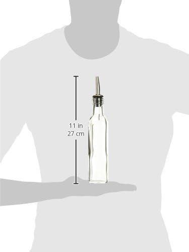 Winco Oil/Vinegar Bottle with Top, 8-Ounce,Clear,Medium...